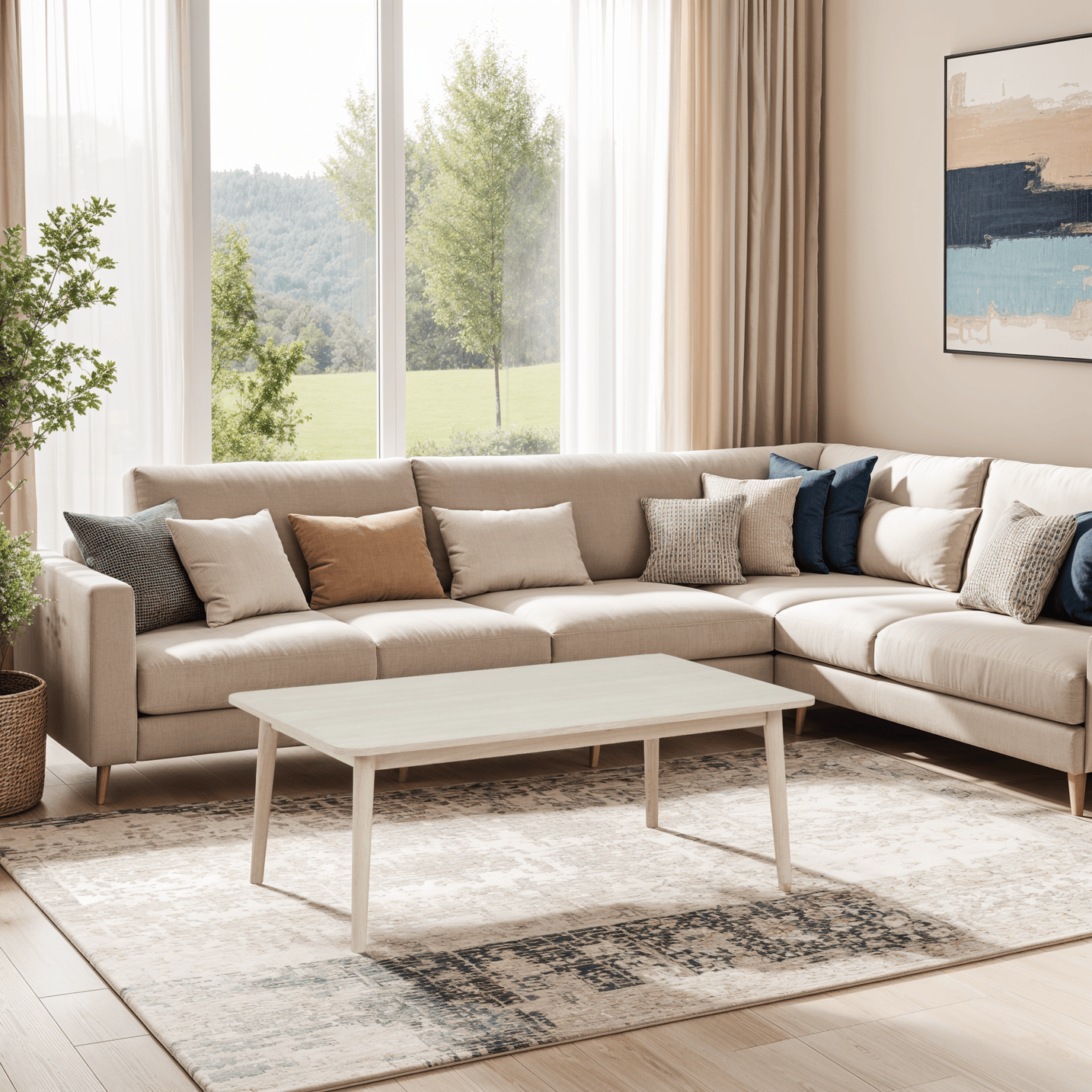 Rechteckiger Couchtisch Nyborg Eiche massiv 125x70 cm - FURNHOUSE