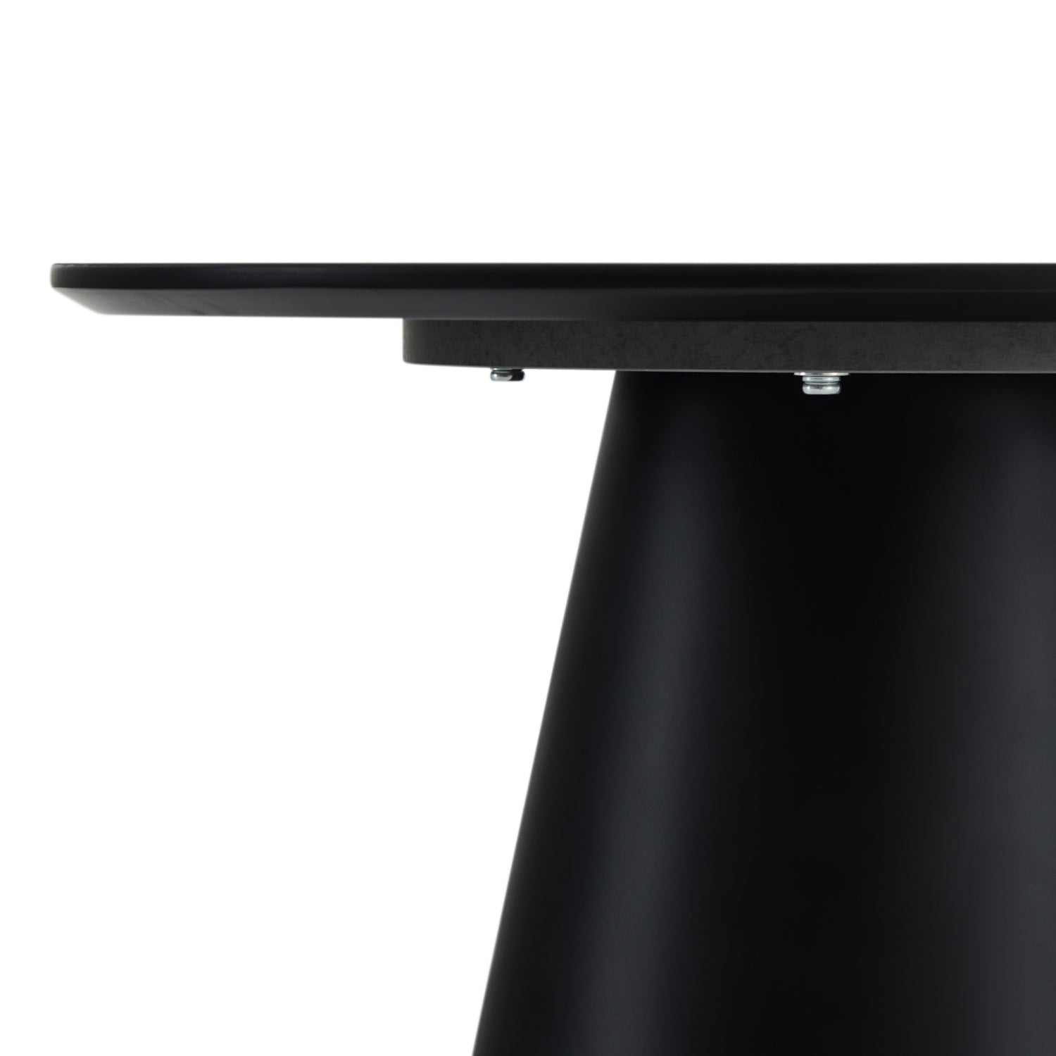 Runder Couchtisch mit Säulenfuß Tango Dunkelgrau Marmoroptik ø60x40 cm - FURNHOUSE