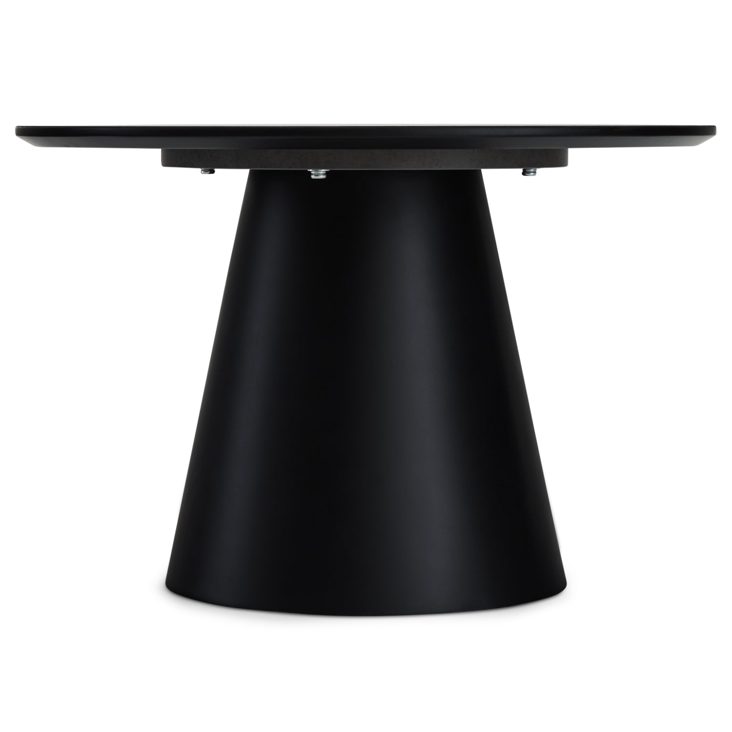 Runder Couchtisch mit Säulenfuß Tango Dunkelgrau Marmoroptik ø60x40 cm - FURNHOUSE