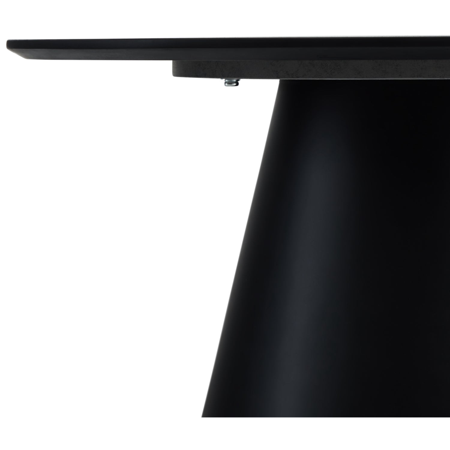 Runder Couchtisch mit Säulenfuß Tango Dunkelgrau Marmoroptik ø80x45 cm - FURNHOUSE