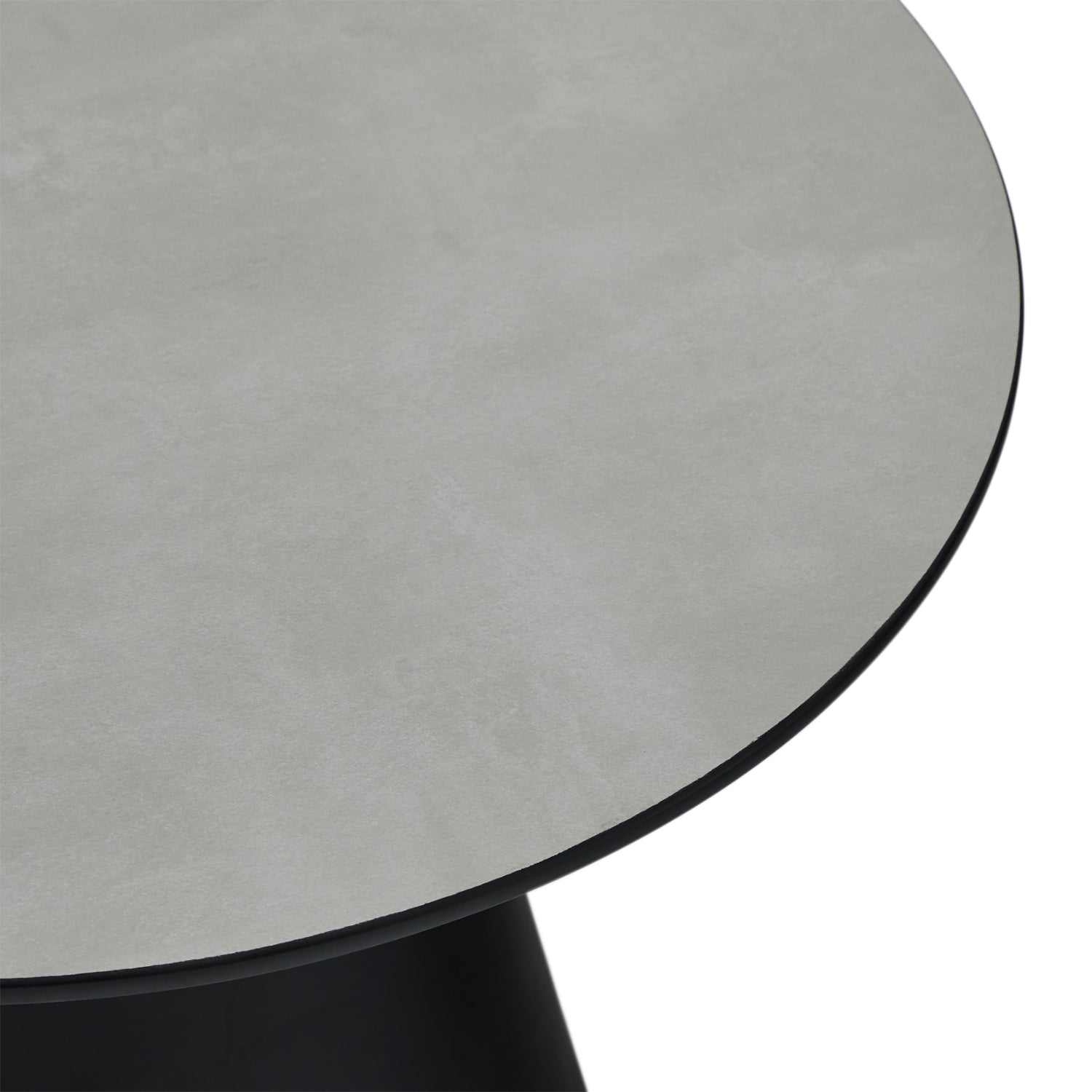 Runder Couchtisch mit Säulenfuß Tango Hellgrau Marmoroptik ø60x40 cm - FURNHOUSE
