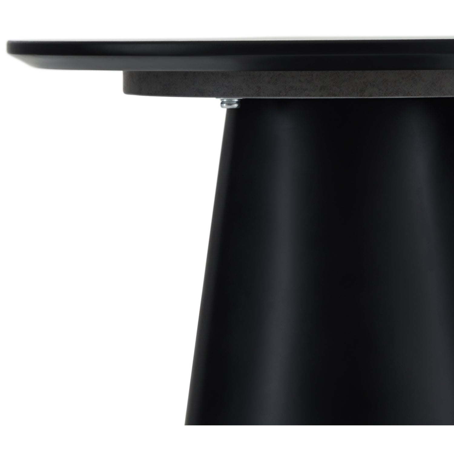 Runder Couchtisch mit Säulenfuß Tango Hellgrau Marmoroptik ø45x50 cm - FURNHOUSE