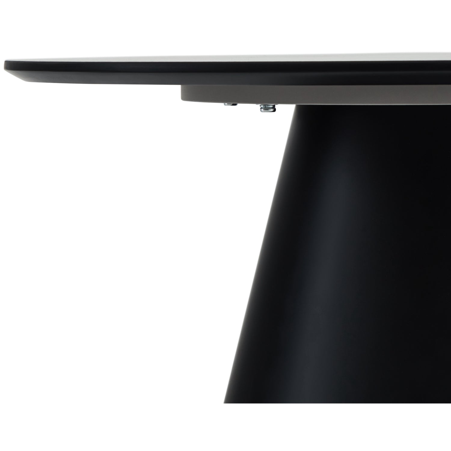 Runder Couchtisch mit Säulenfuß Tango Hellgrau Marmoroptik ø80x45 cm - FURNHOUSE