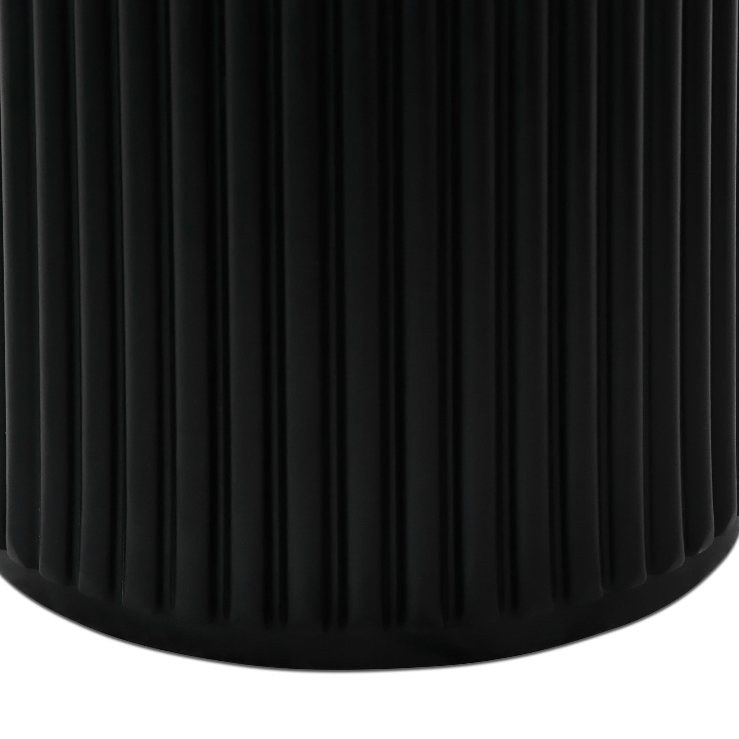 Couchtisch 2er Set ø60/80 cm Easy - Marmoroptik & Lamellenoptik Schwarz