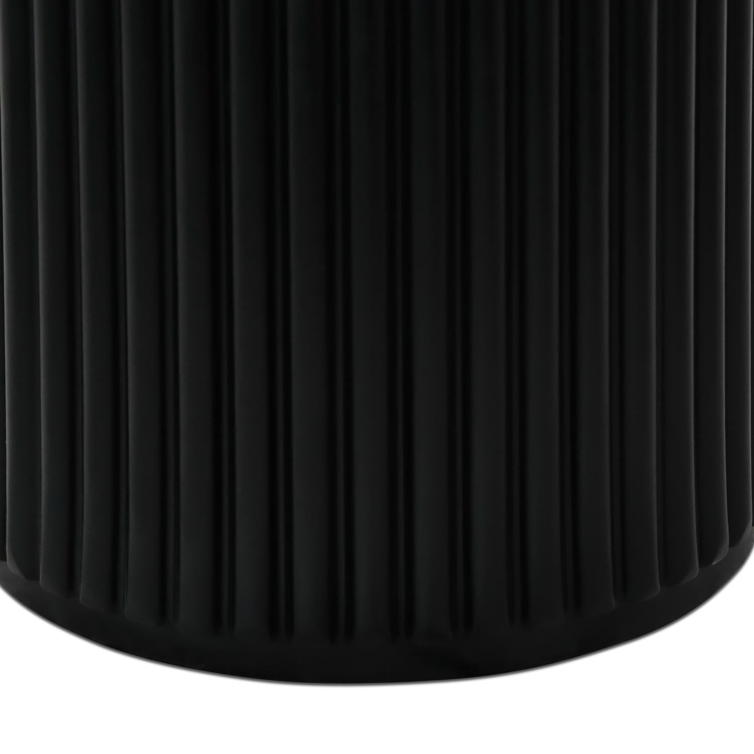 Easy Couchtisch Rund ø60 cm - Marmoroptik & Lamellenoptik Schwarz