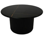 Couchtisch Easy ø80 cm Schwarz in der Seitenansicht