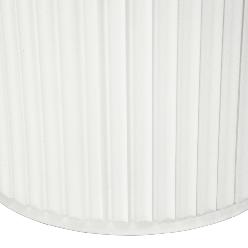 Easy Couchtisch Rund ø80 cm - Marmoroptik & Lamellenoptik Weiß