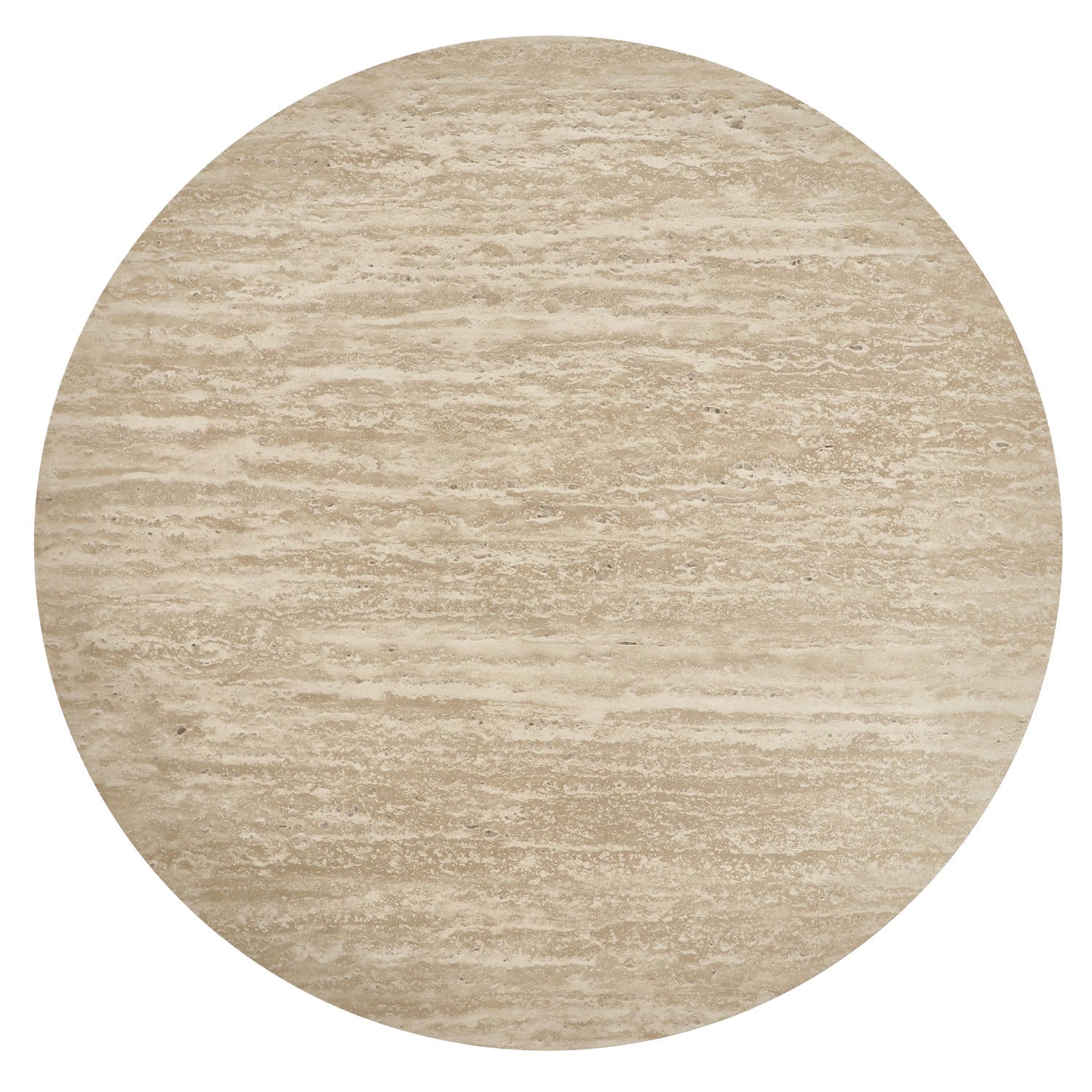 Tango Couchtisch Rund ø45 cm - Travertine-Optik Beige