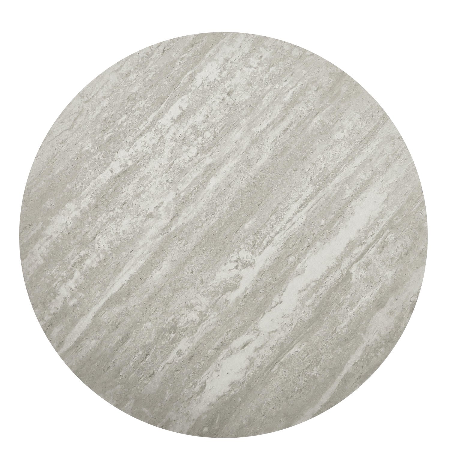 Tango Couchtisch Rund ø60 cm - Travertine-Optik Grau