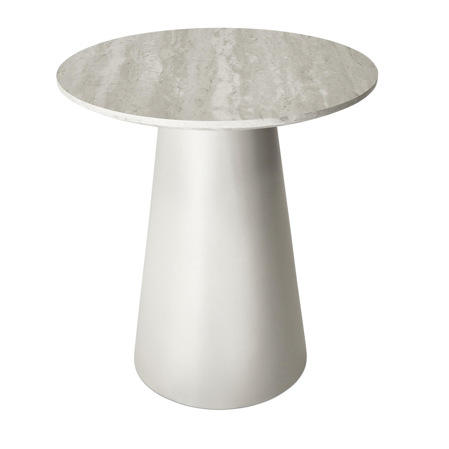Tango Couchtisch Rund ø45 cm - Travertine-Optik Grau