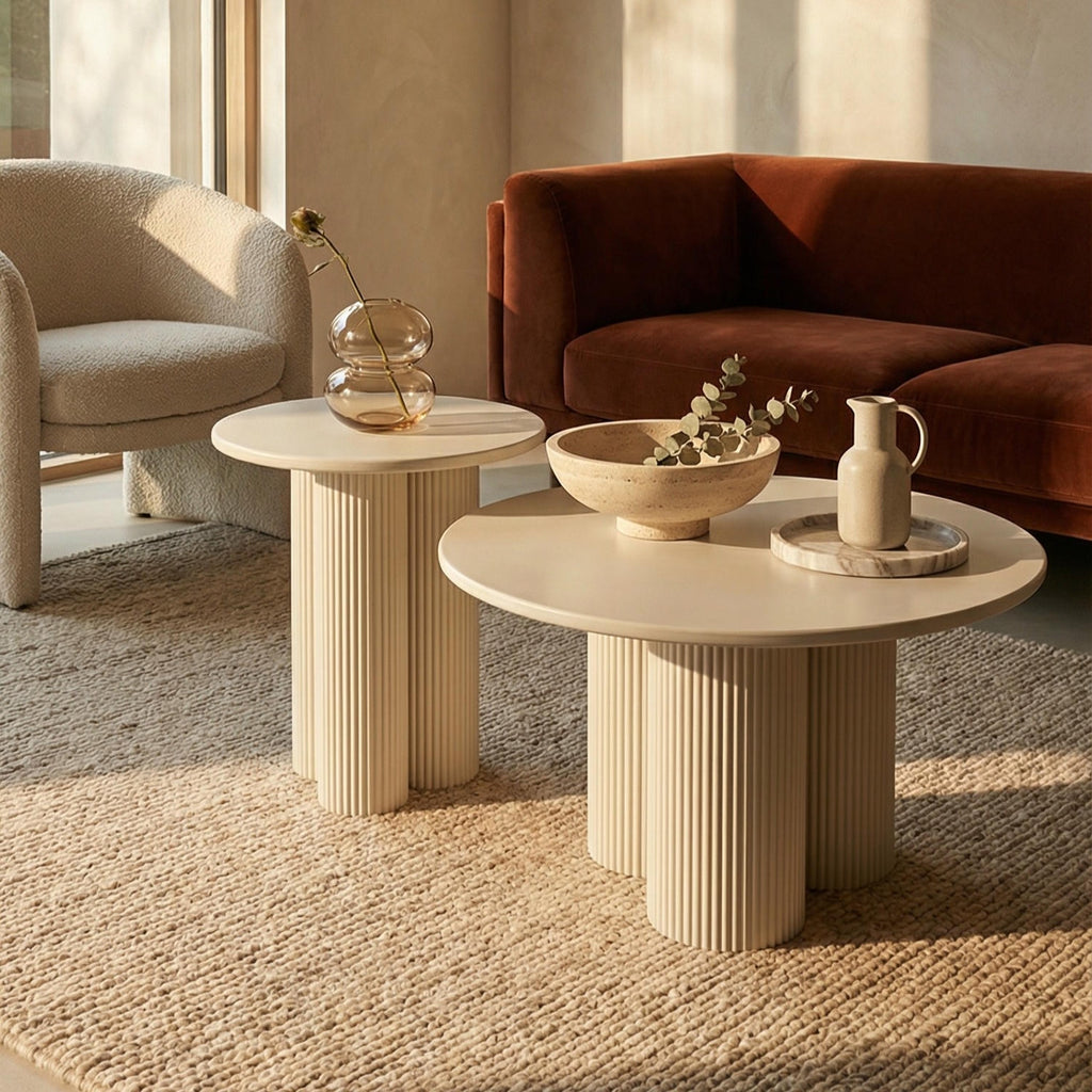 Couchtisch Rund ø50 cm - Weiß