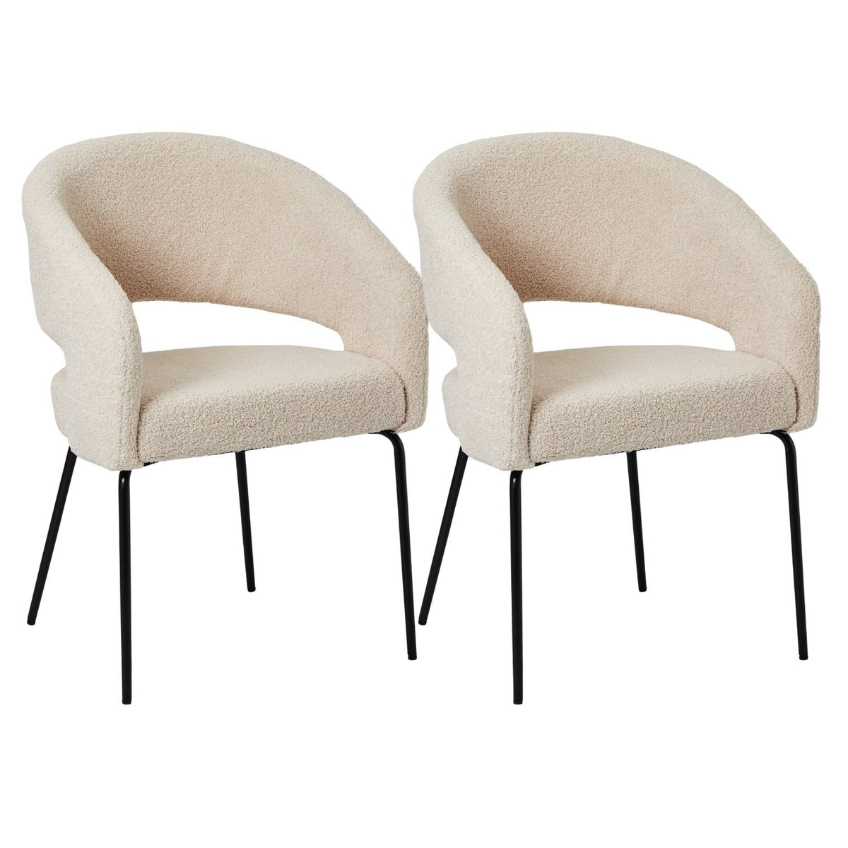 2er Set Armlehnenstühle/Polsterstühle Natalie Beige - FURNHOUSE