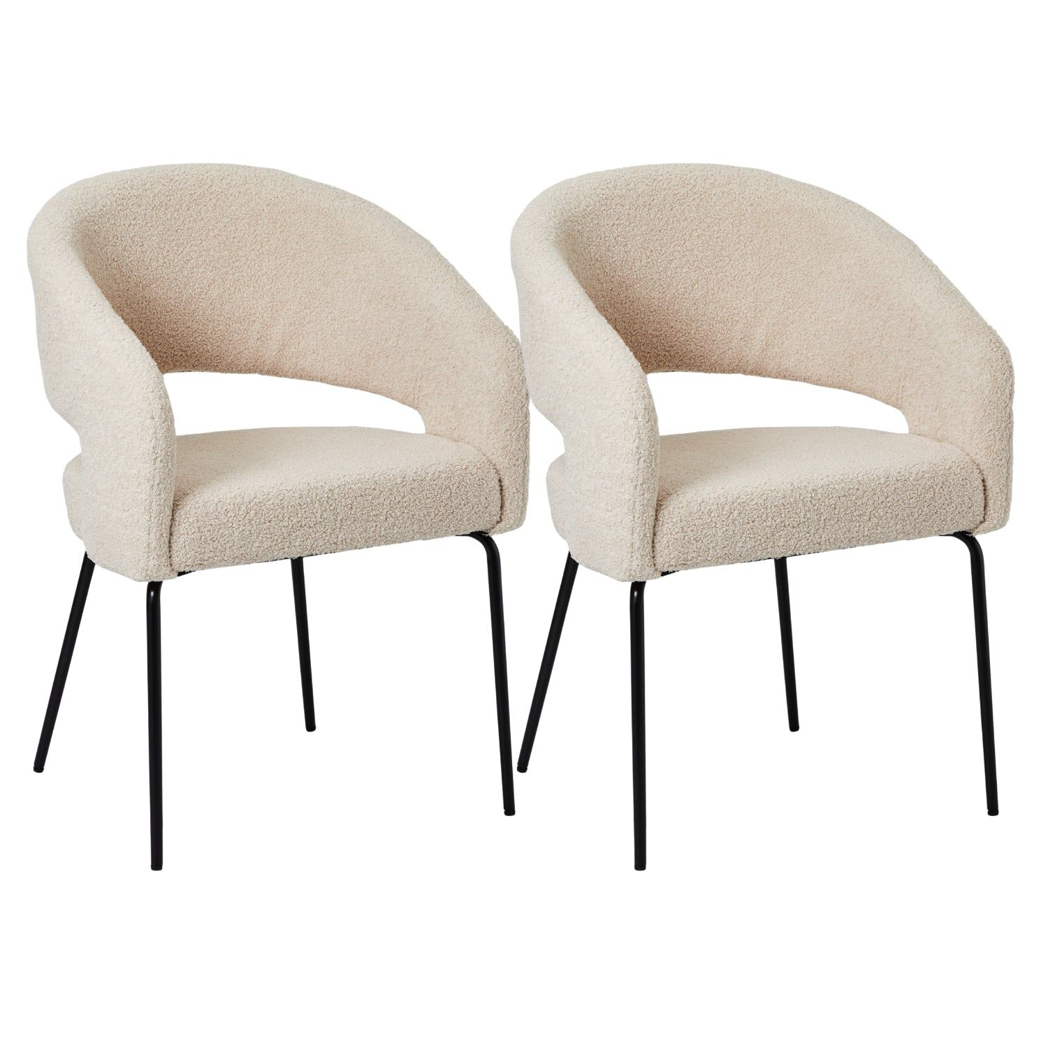 2er Set Armlehnenstühle/Polsterstühle Natalie Beige - FURNHOUSE