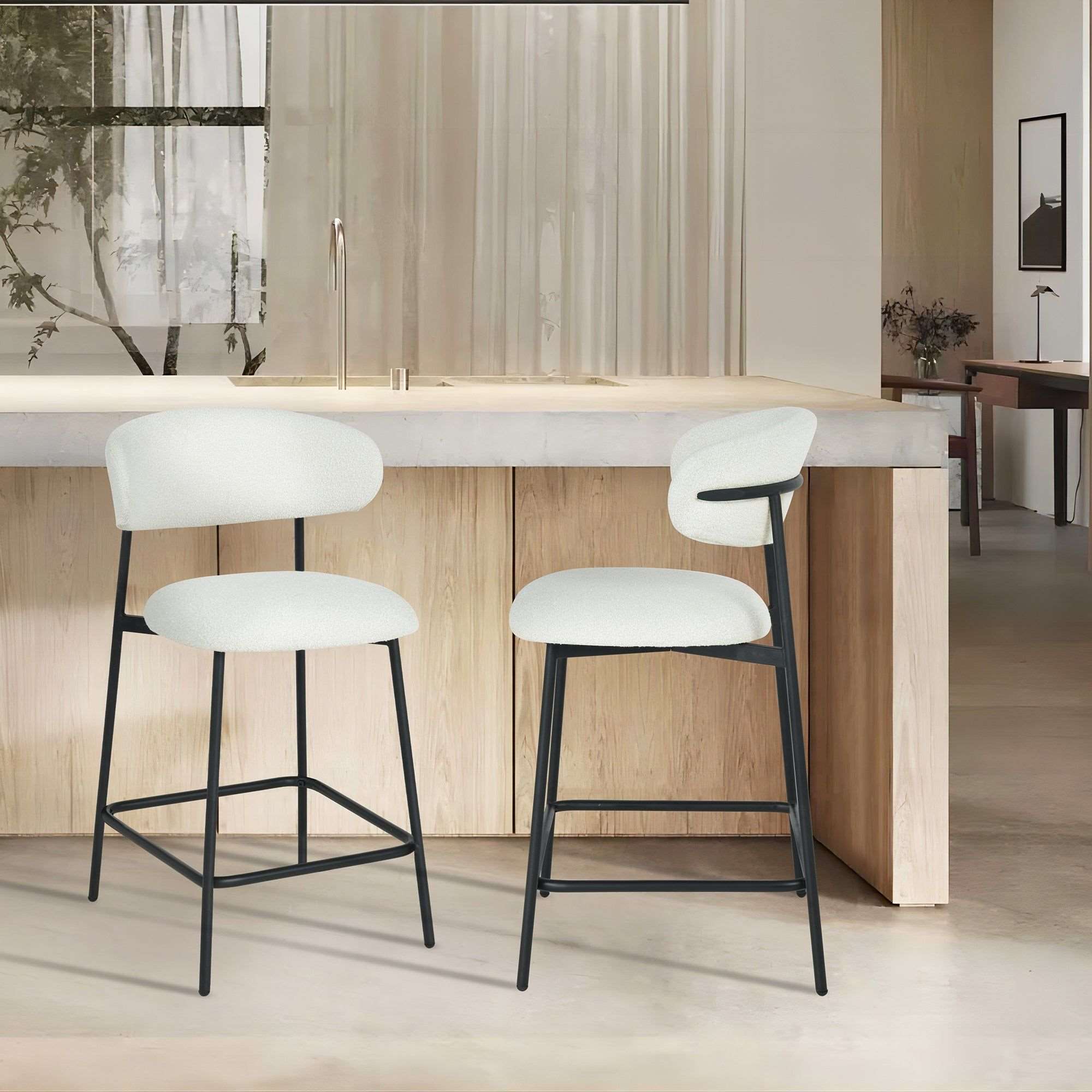 2er Set Barhocker Diana Weiß - FURNHOUSE