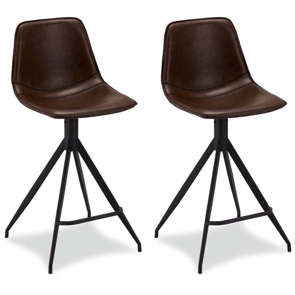 2er Set Barhocker Isabel Dunkelbraun - FURNHOUSE