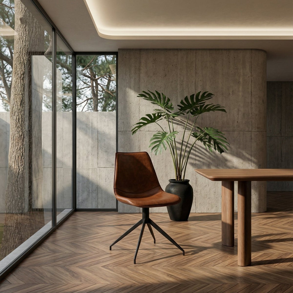 2er Set Esszimmerstühle - Drehbar - Cognac Braun - FURNHOUSE