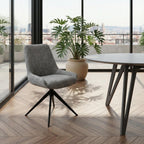 2er Set Esszimmerstühle - Drehbar - Grau - FURNHOUSE