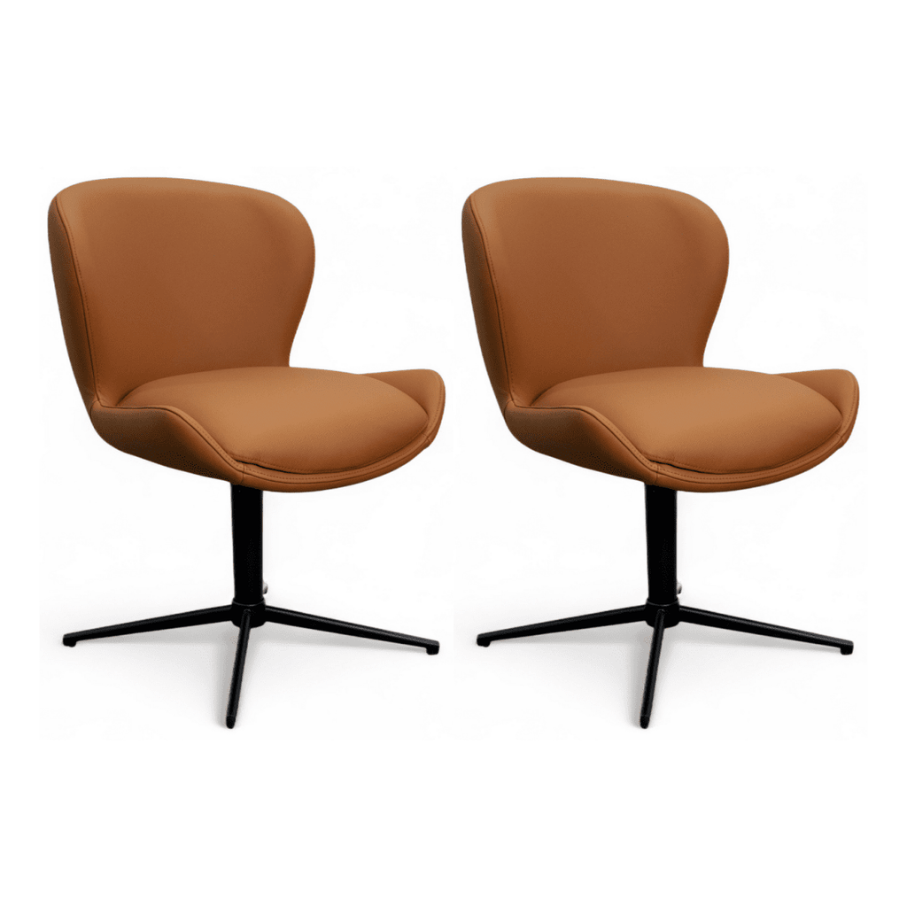 2er Set Esszimmerstühle - Drehbar - Hellbraun - FURNHOUSE