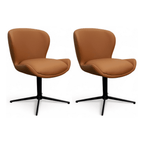 2er Set Esszimmerstühle - Drehbar - Hellbraun - FURNHOUSE