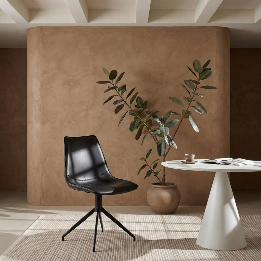 2er Set Esszimmerstühle - Drehbar - Schwarz - FURNHOUSE