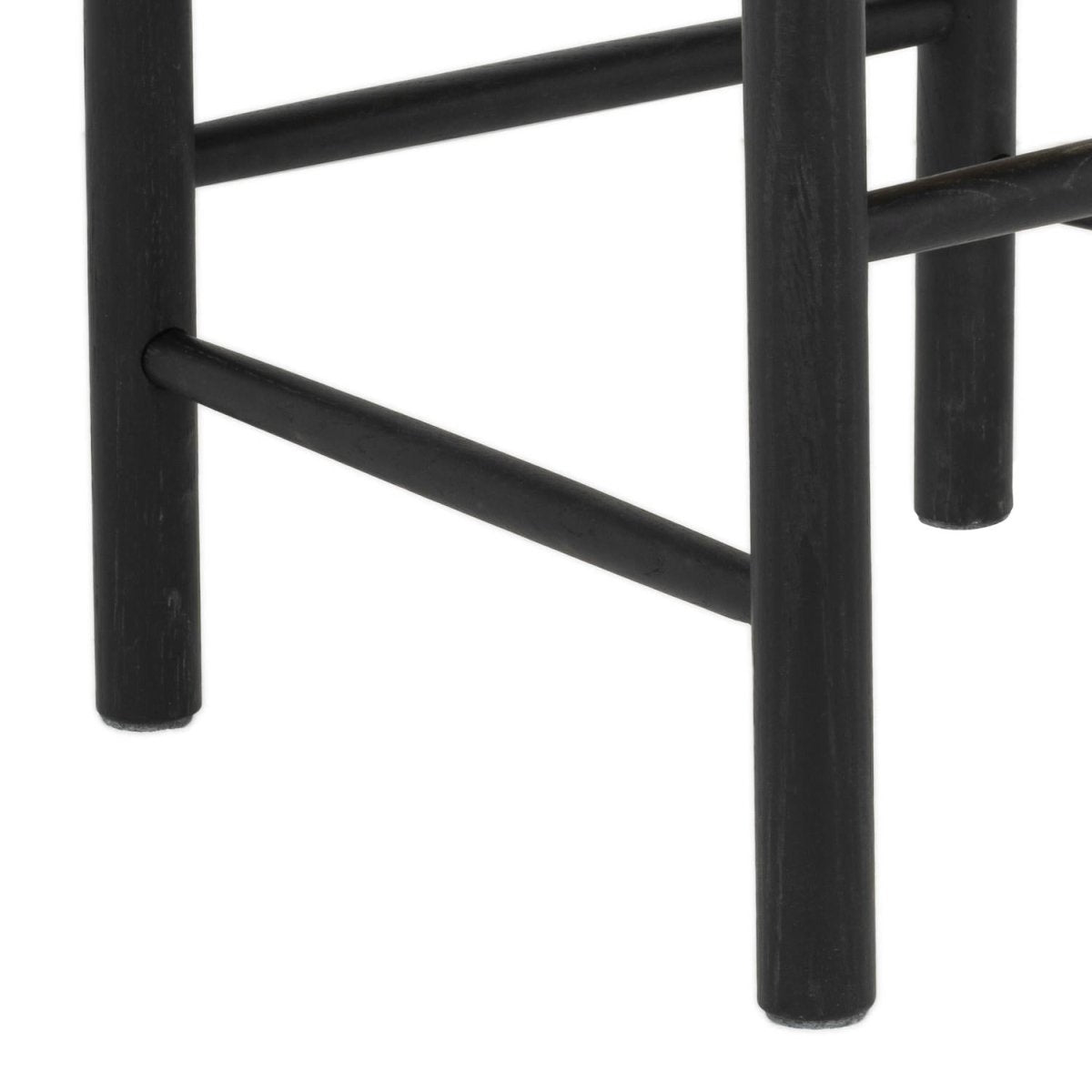 2er Set Esszimmerstühle Malou mit Geflechtsitz - Schwarz - FURNHOUSE