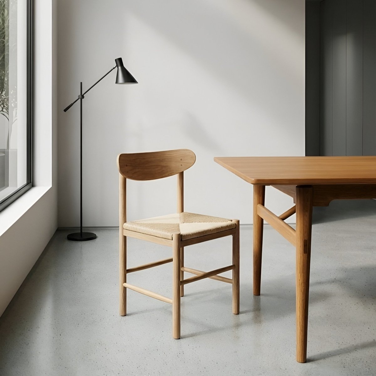 2er Set Esszimmerstühle Malou mit Geflechtsitz - Wildeiche - FURNHOUSE