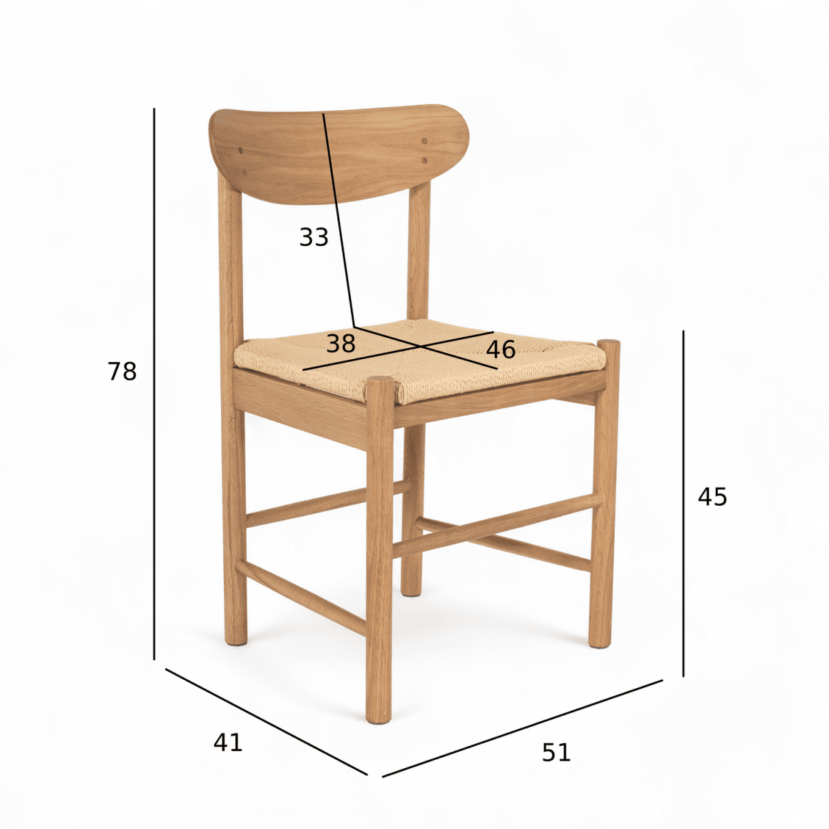 2er Set Esszimmerstühle Malou mit Geflechtsitz - Wildeiche - FURNHOUSE