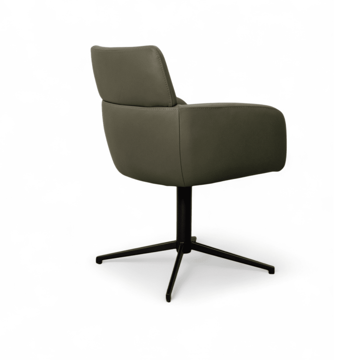 2er Set Esszimmerstühle mit Armlehne - Drehbar - Olivgrün - FURNHOUSE