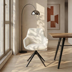 2er Set Esszimmerstühle mit Armlehne - Drehbar - Weiß - FURNHOUSE