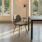 2er Set Esszimmerstühle mit Armlehne - Grau - FURNHOUSE