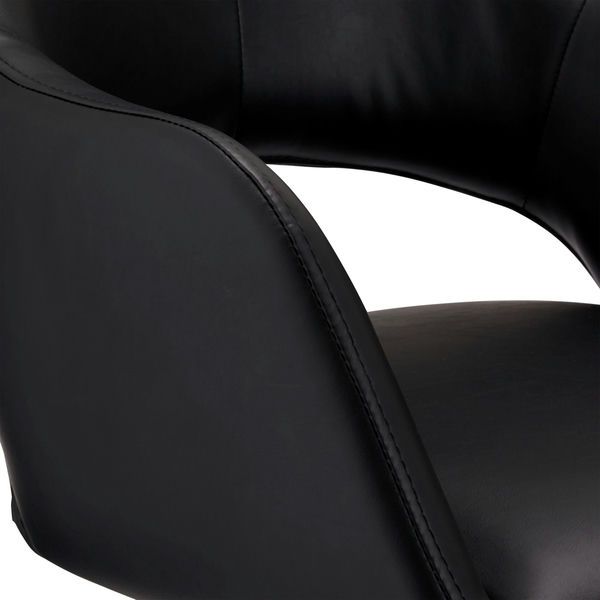 2er Set Schwarz Kunstleder Esszimmerstühle Luna - FURNHOUSE
