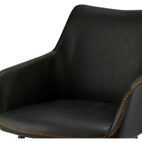 2er Set Schwarz Kunstleder Esszimmerstühle Maria - FURNHOUSE