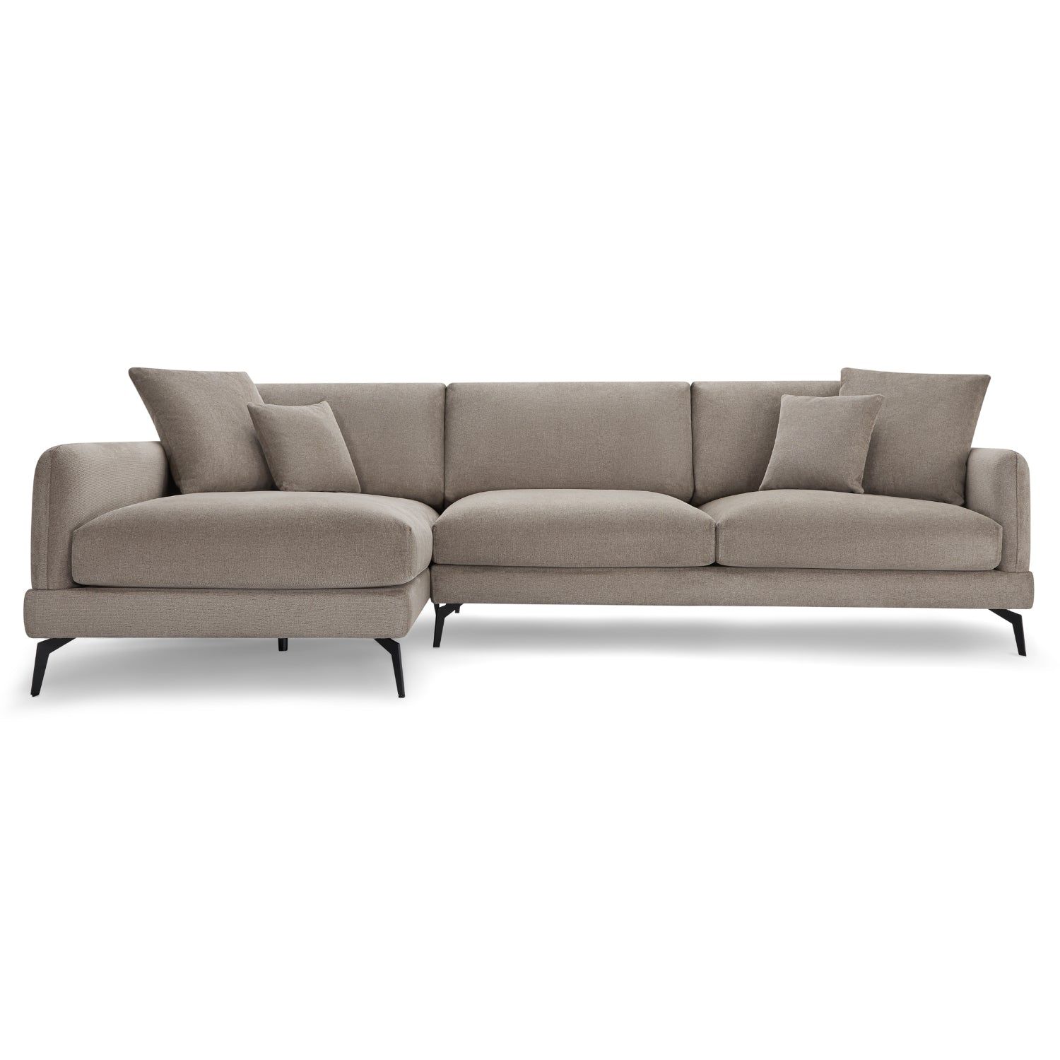 3-Sitzer Ecksofa Links Maggie Beige - FURNHOUSE