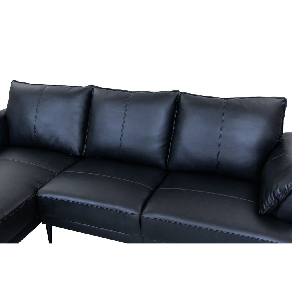 3-Sitzer Ecksofa Links Soul Schwarz - FURNHOUSE