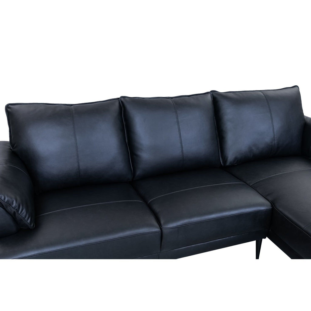 3-Sitzer Ecksofa Rechts Soul Schwarz - FURNHOUSE