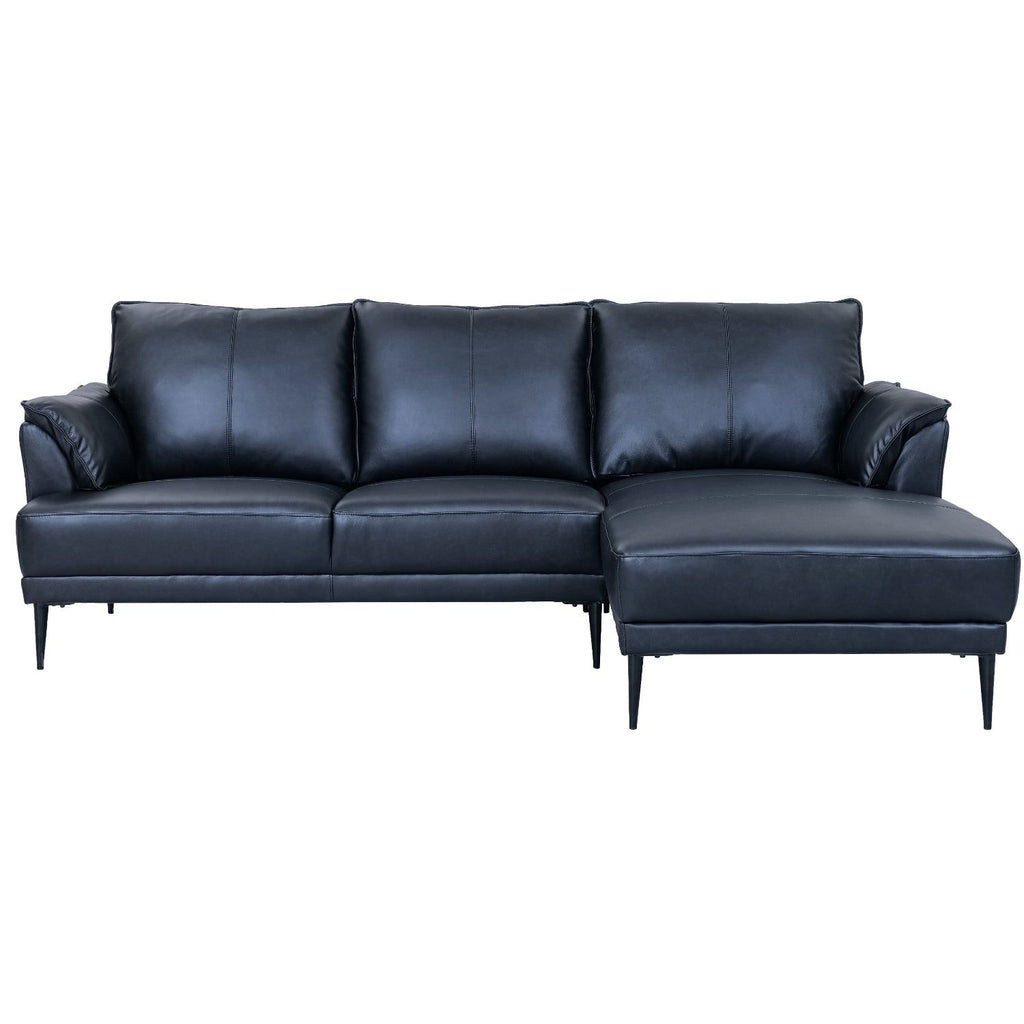 3-Sitzer Ecksofa Rechts Soul Schwarz - FURNHOUSE