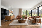 3-Sitzer Ledersofa - Echtleder Cognac Braun - FURNHOUSE