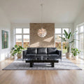 3-Sitzer Ledersofa - Echtleder Schwarz - FURNHOUSE