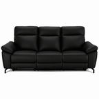 3-Sitzer Sofa - mit Elektrische Relaxfunktion, USB - Stoffbezug Schwarz - FURNHOUSE