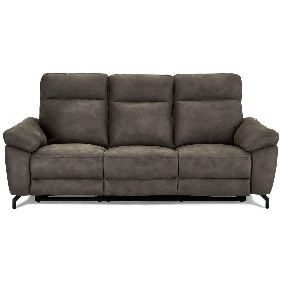 3-Sitzer Sofa - mit Elektrische Relaxfunktion, USB - Stoffbezug Taupe Grau - FURNHOUSE