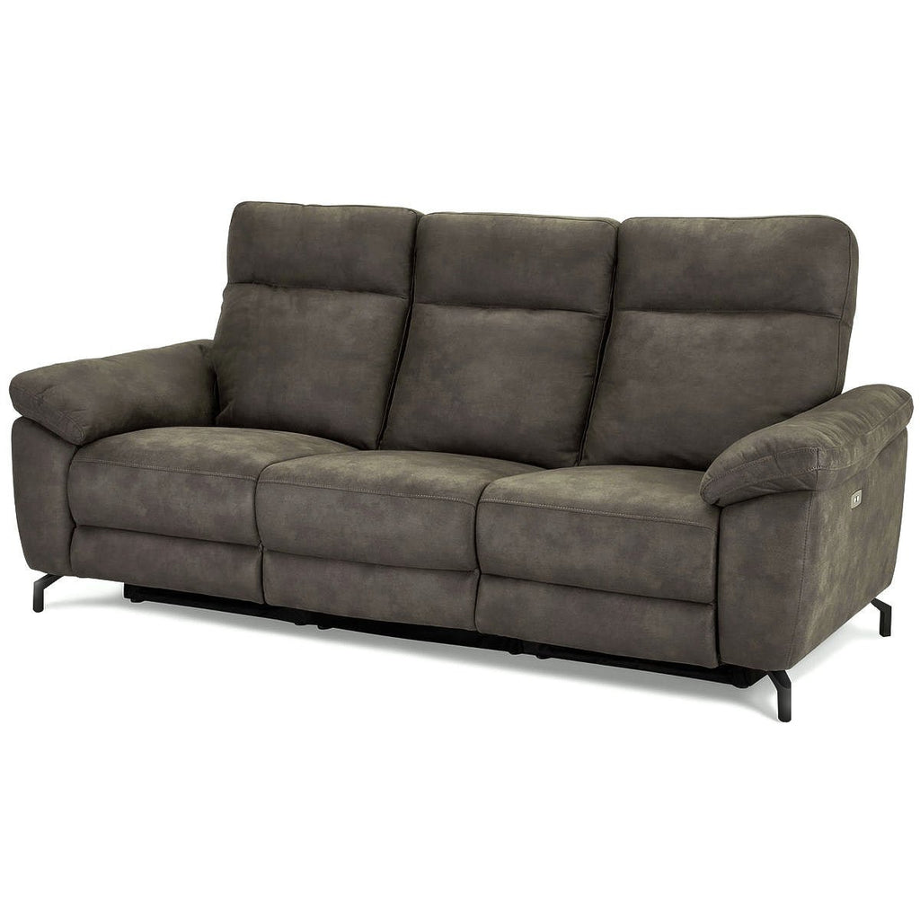 Elektrisches 3-Sitzer Relaxsofa Selesta - Stoff Taupe mit USB - FURNHOUSE