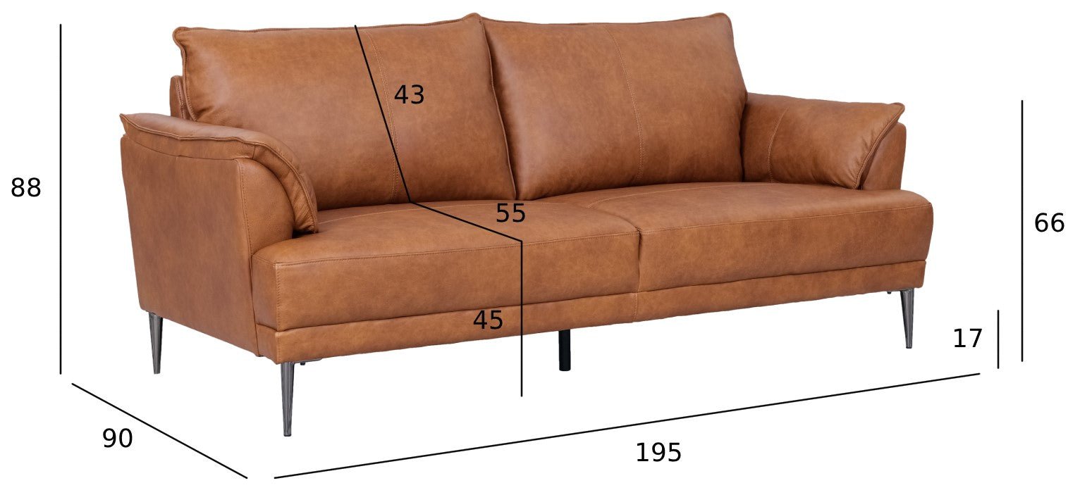 3-Sitzer Sofa Soul Braun - FURNHOUSE