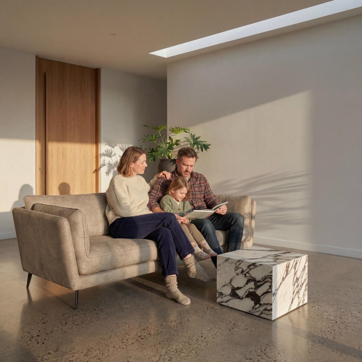 3-Sitzer Sofa - Stoffbezug Beige - FURNHOUSE