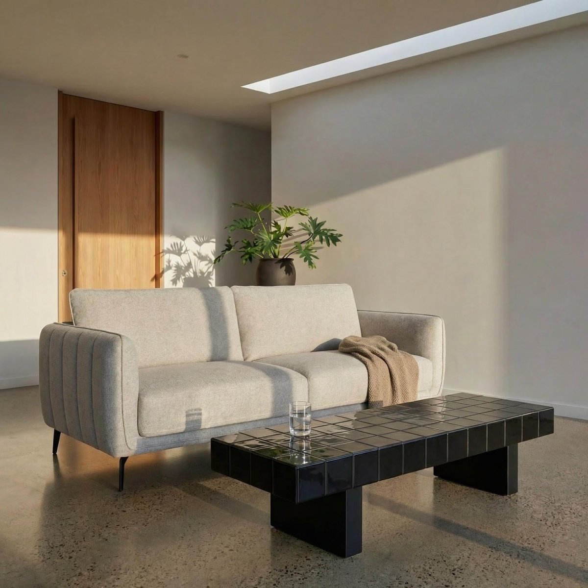 3-Sitzer Sofa - Stoffbezug Grau - FURNHOUSE