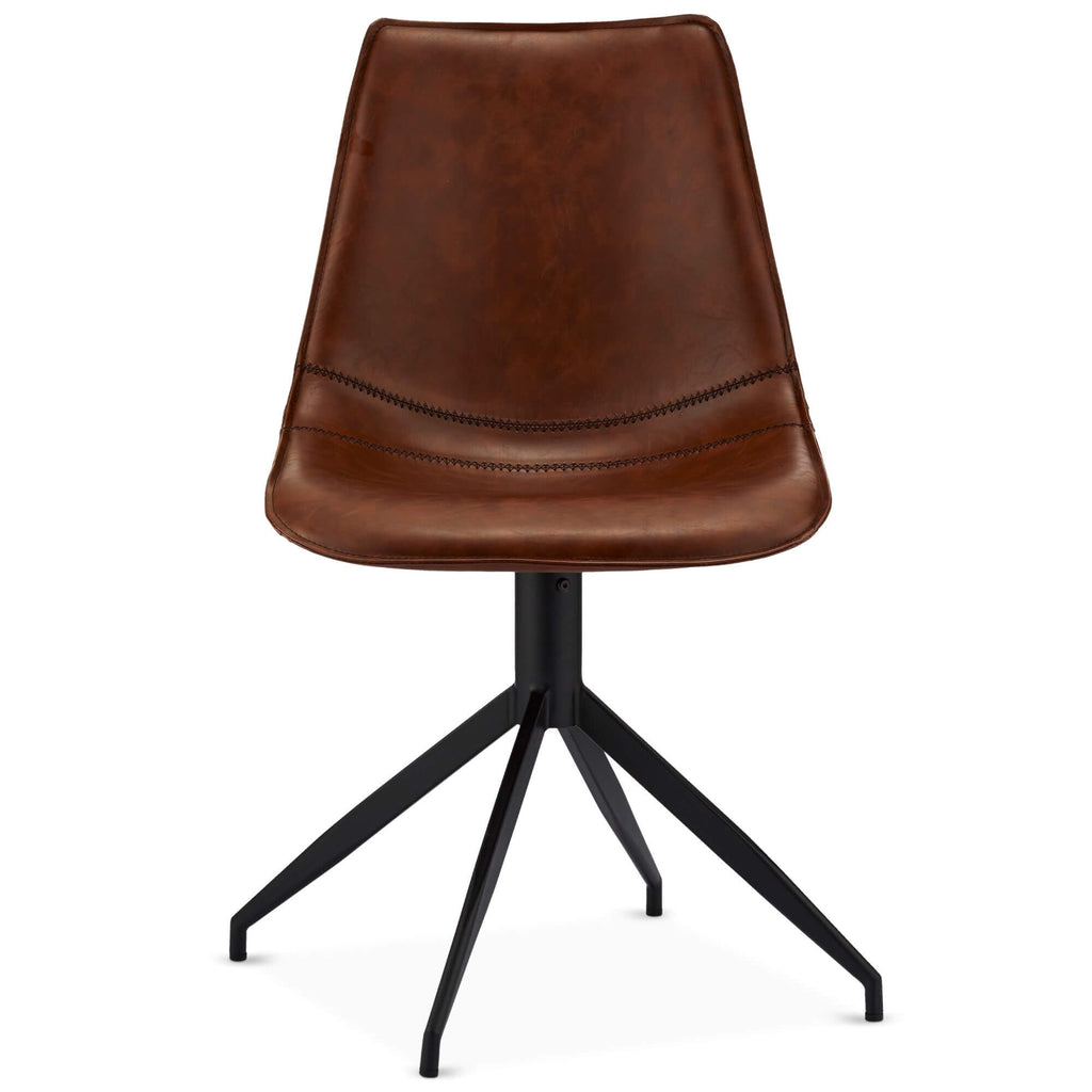 4er Set Esszimmerstühle Isabel - Drehbar - Cognac Braun