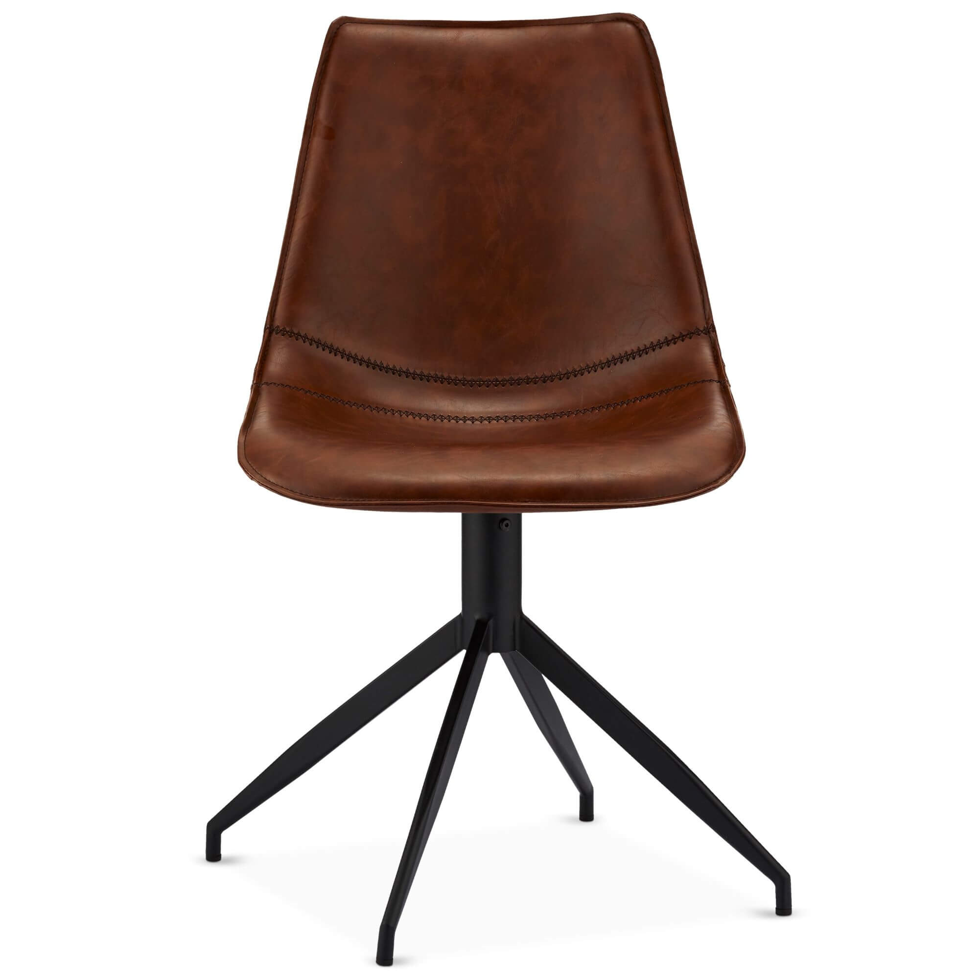 4er Set Esszimmerstühle Isabel - Drehbar - Cognac Braun