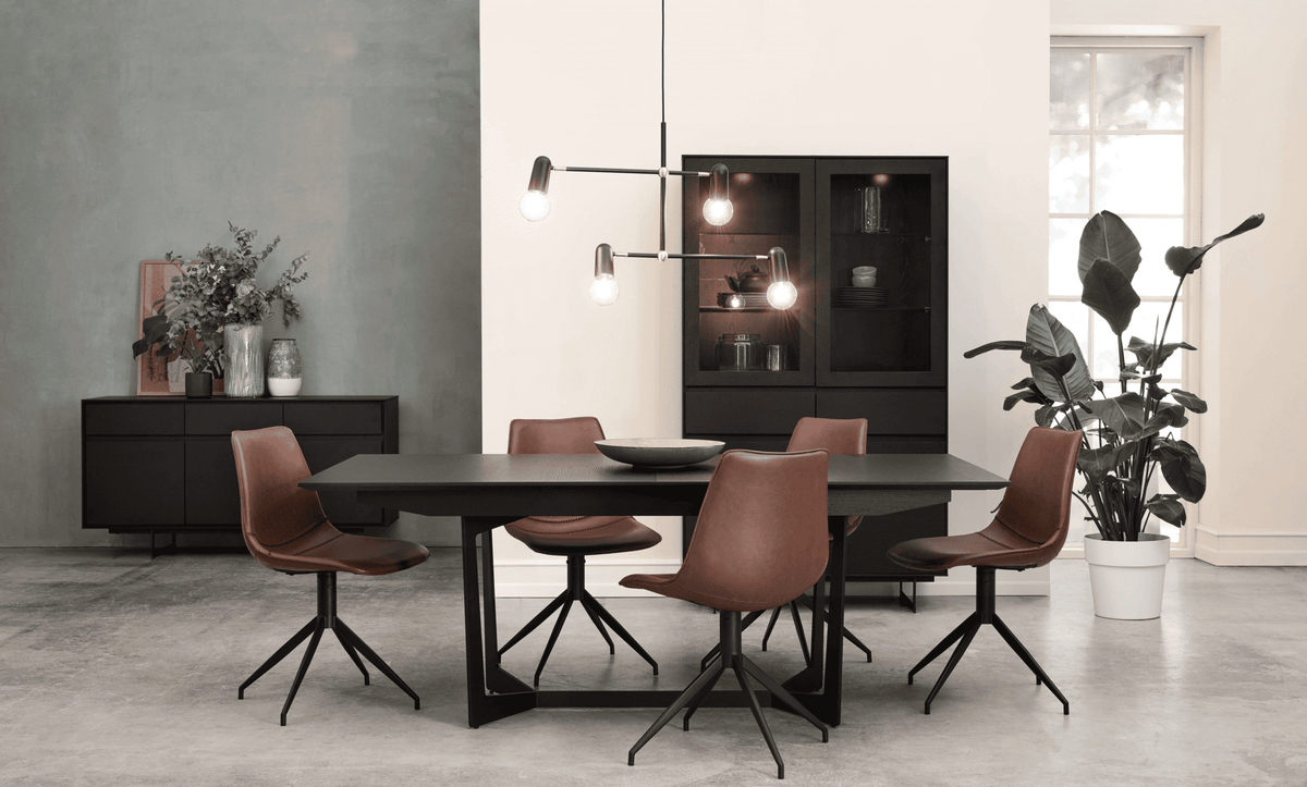 Tokyo Sideboard mit 4 Türen - 205 cm breit - Eiche Schwarz