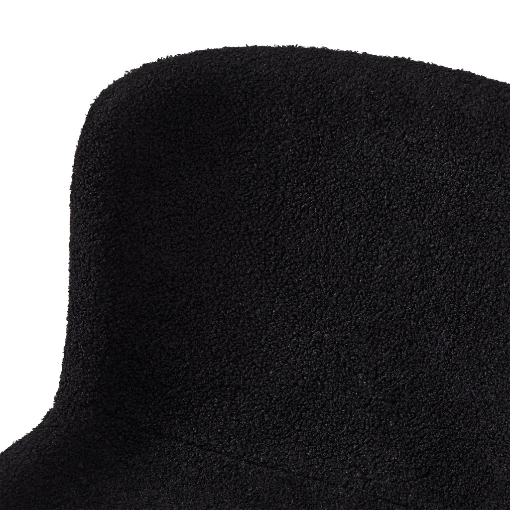 4er Set Esszimmerstühle Teddy - Schwarz
