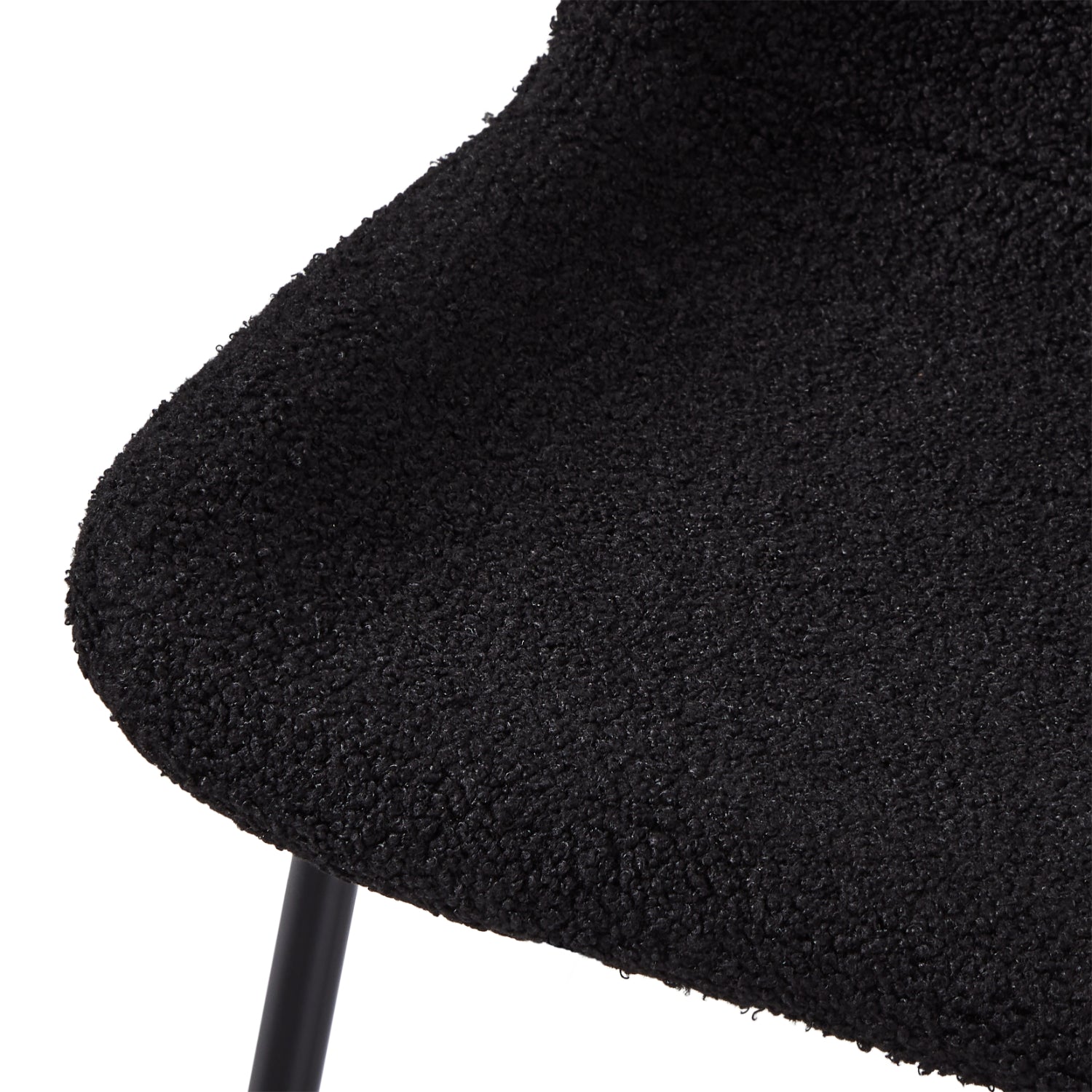 4er Set Esszimmerstühle Teddy - Schwarz