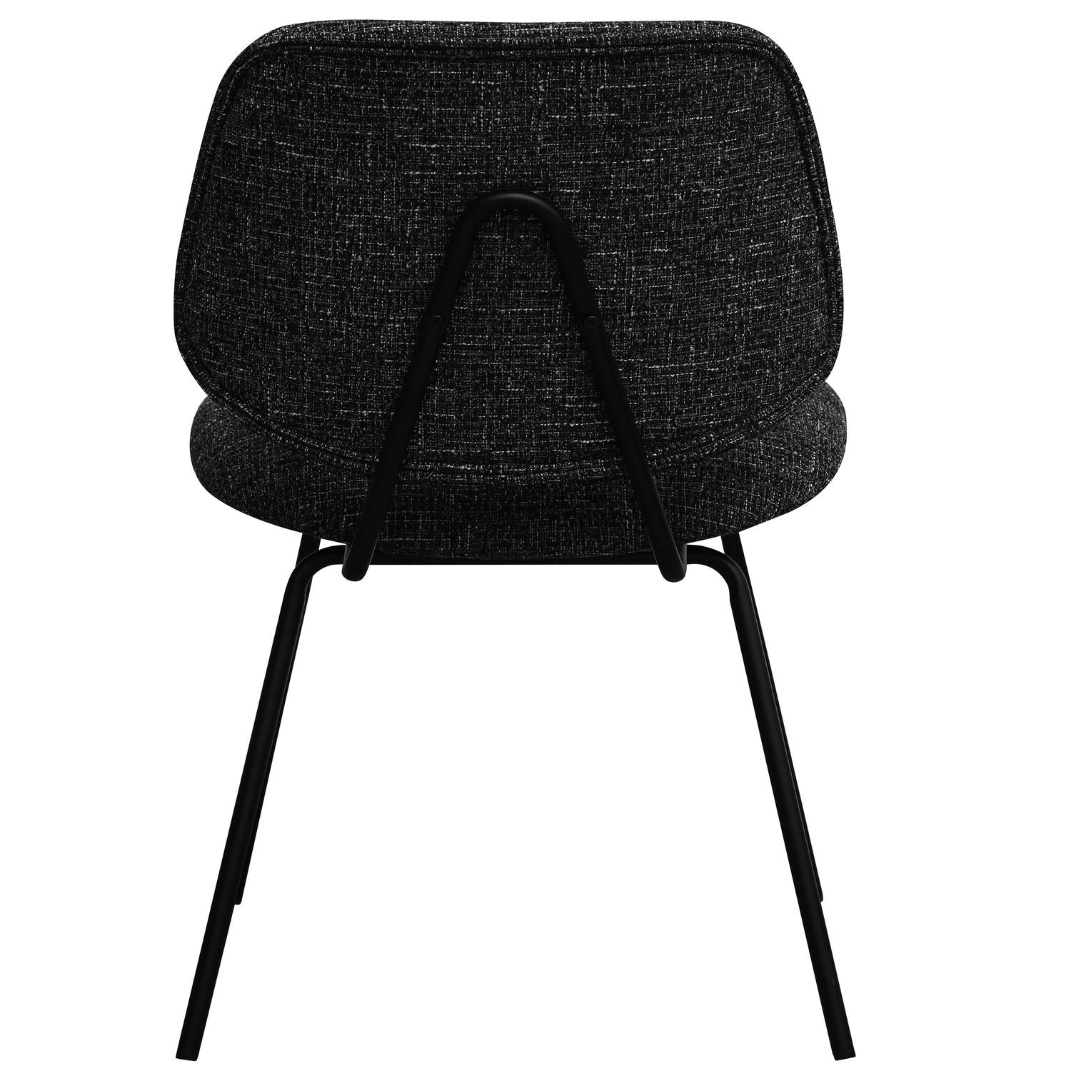 Sofia Esszimmerstühle 2er Set - Bouclé-Stoff Schwarz